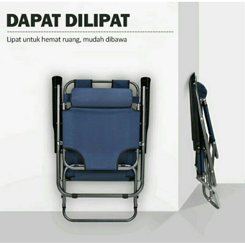 Jual Ms Kursi Lipat Santai Portable Kursi Malas Tempat Tidur Folding