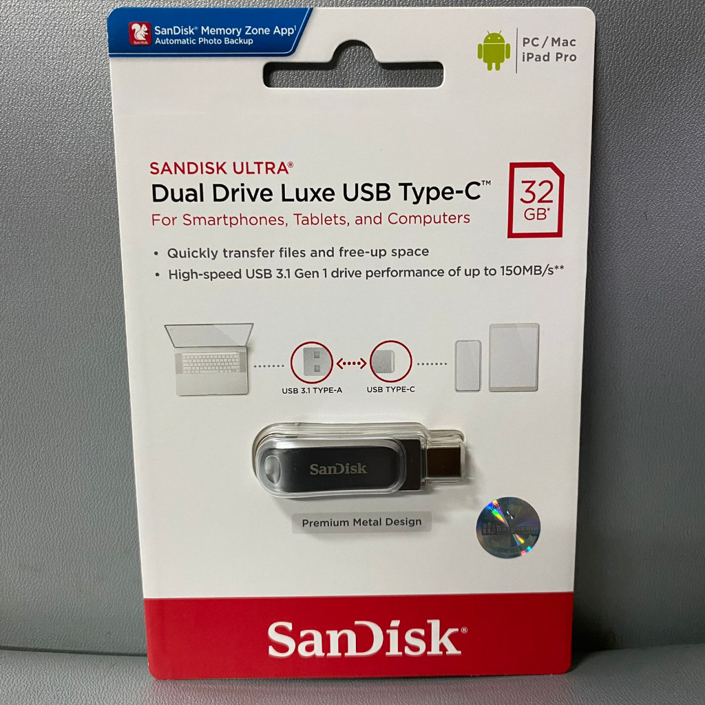 Jual Flashdisk OTG Type C 32GB Sandisk Ultra Metal Dual Drive LUXE USB ...