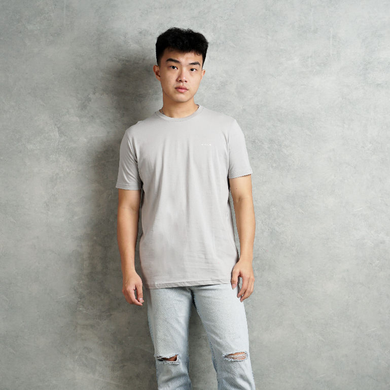 Jual KALE Arion Light Grey /Atasan Kaos Pria / Kaos Polos Pria/ Baju