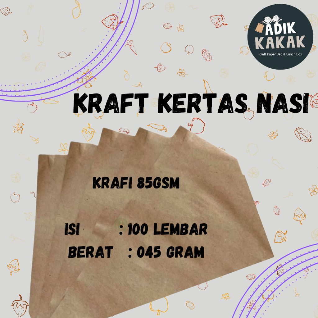 Jual Kertas Nasi Coklat Gsm Ukuran X Kertas Nasi Minyak Isi Shopee Indonesia