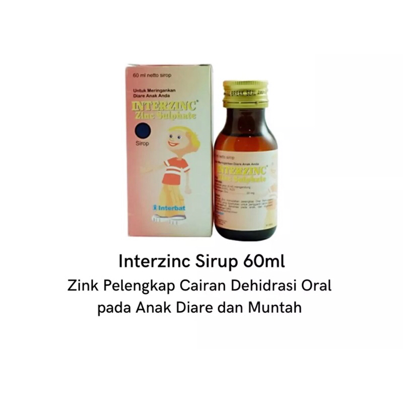 Jual INTERZINC sirup anak zinc sulfate 60 ml dan obat diare pada anak