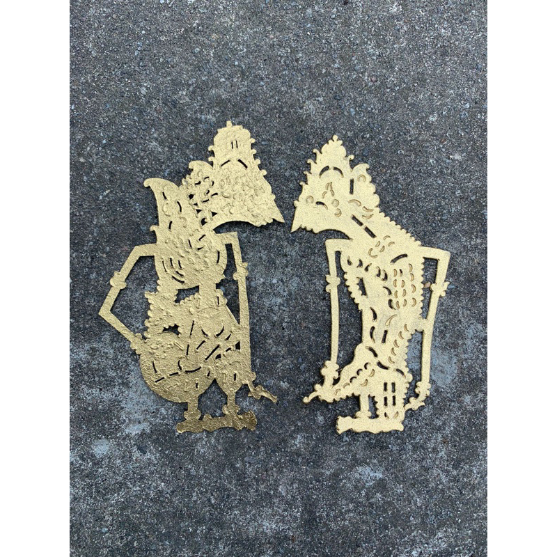 Jual Wayang Kulit Asli Rama Shinta Emas Gold Untuk Mahar 10 Cm Shopee