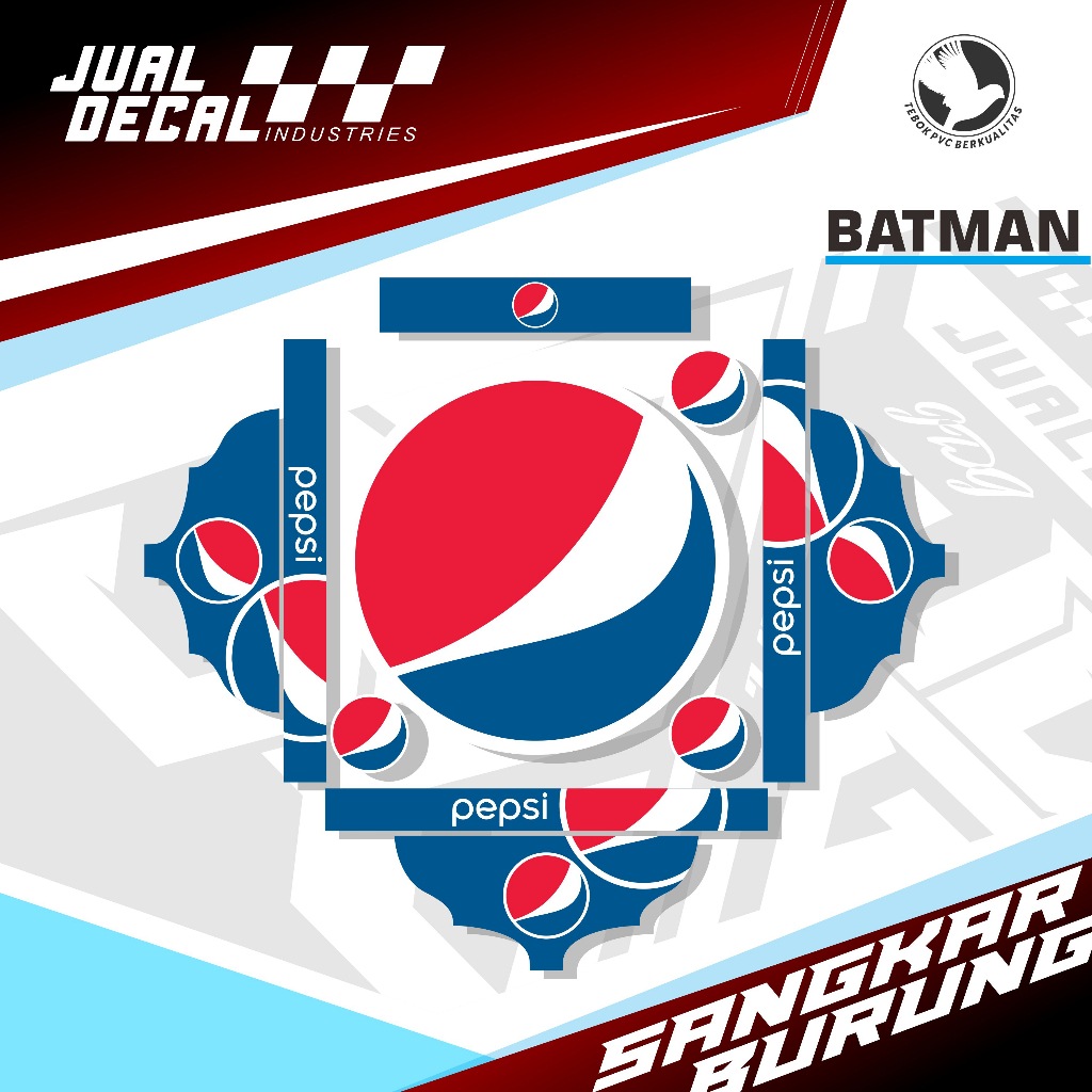 Jual Stiker Decal Tebok Lovebird PEPSI Sangkar Batman Kandang Bulat ...