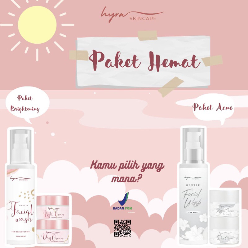 Jual hyra SKINCARE [BPOM] paket hemat brightening/acne | Shopee Indonesia