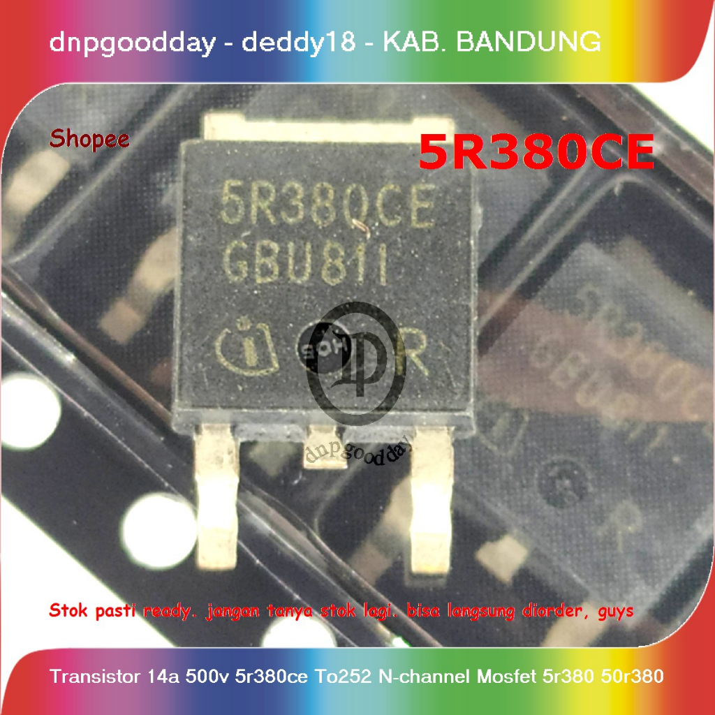 Jual Transistor 14a 500v 5r380ce To252 N-channel Mosfet 5r380 50r380 ...