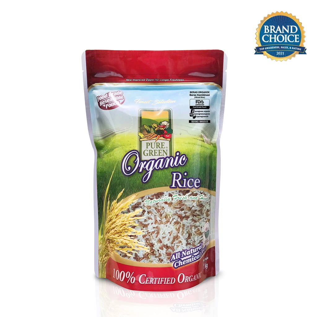 Jual Puregreen Organic Rice Beras Organik Kombinasi (Mixed Rice) 1 kg ...