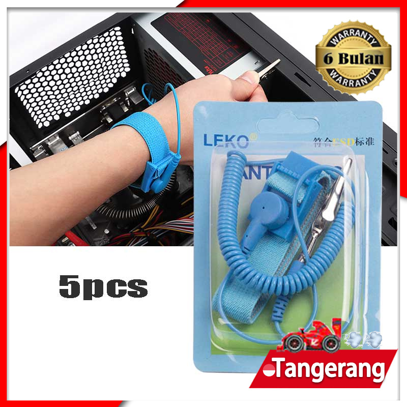 Jual 5pcs/set Gelang Anti Static Statis Wrist Strap Antistatic ESD Anti ...