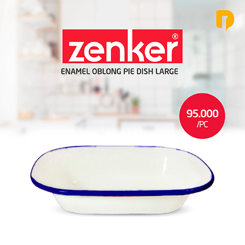 Plat à Tarte Ronde Zenker Émaillé - Ø25cm - Blanc Ou Bleu - Four, Lave-Vaisselle, Induction