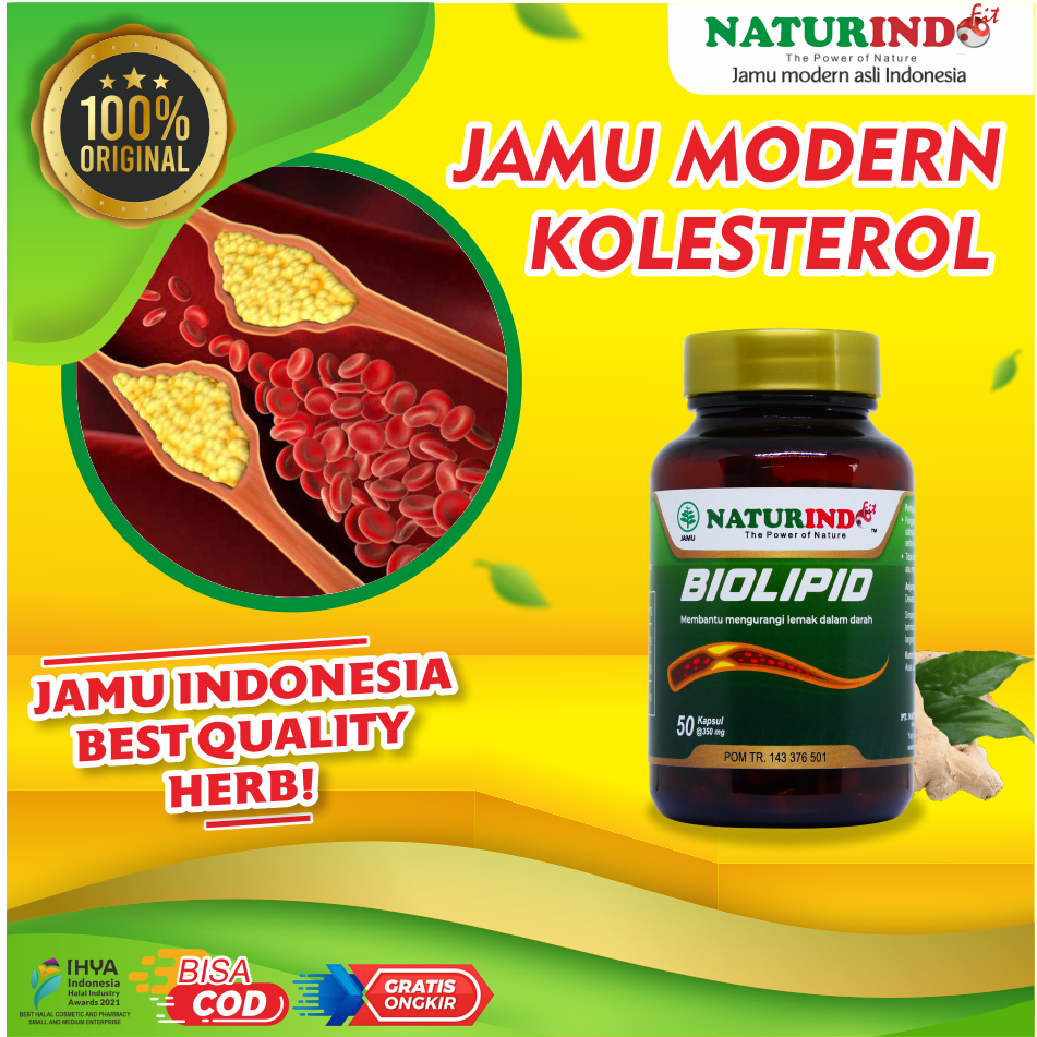 Jual BIOLIPID OBAT KOLESTEROL KOLESTROL NATURINDO | Shopee Indonesia