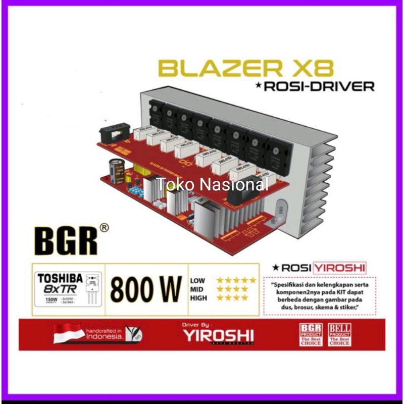 Jual Kit Power Blazer Yiroshi X8 800 Watt Toshiba Mono | Shopee Indonesia