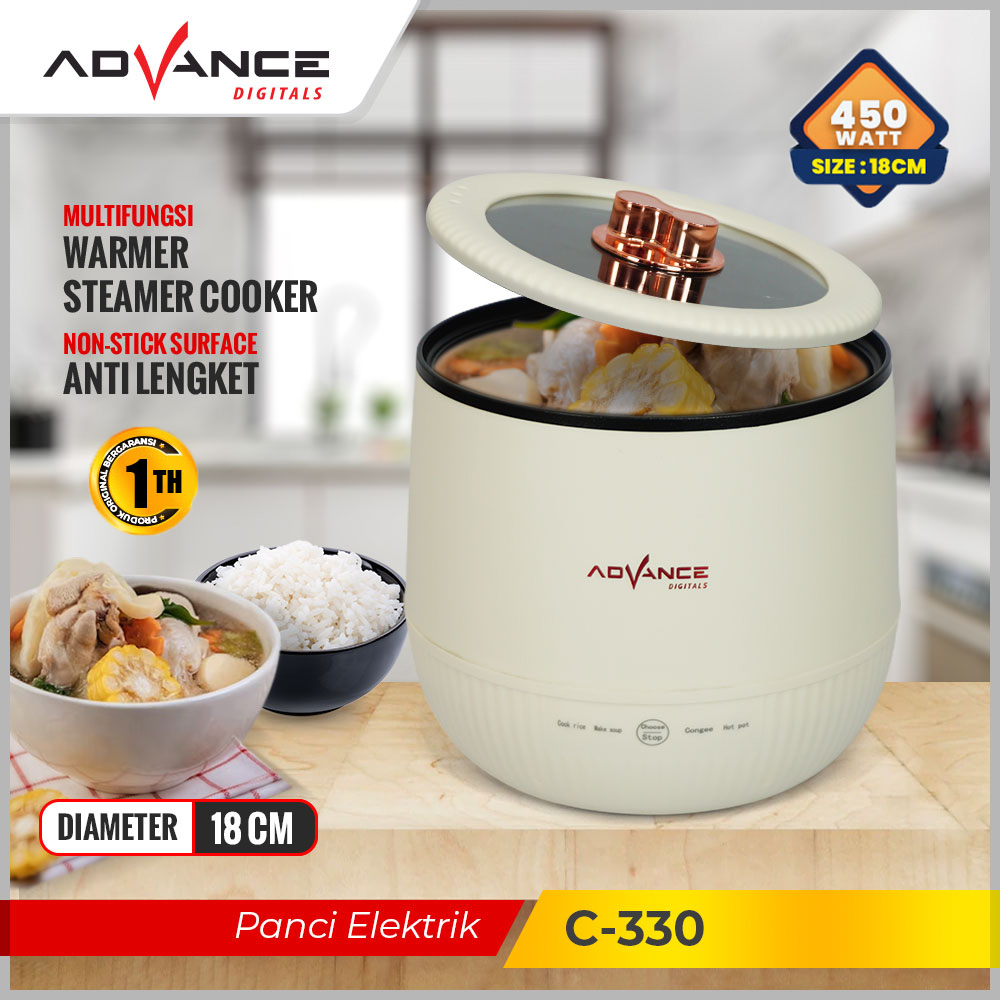 Jual 【Garansi 1 Tahun】Advance C330 Rice Cooker (Bisa Membuat Kue) 1.8L