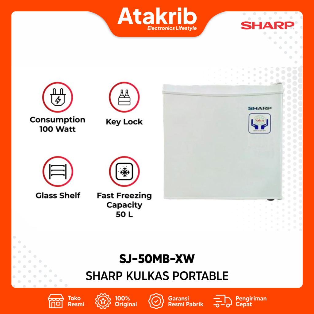 Jual SHARP KULKAS PORTABLE SJ-50MB-XW | Shopee Indonesia