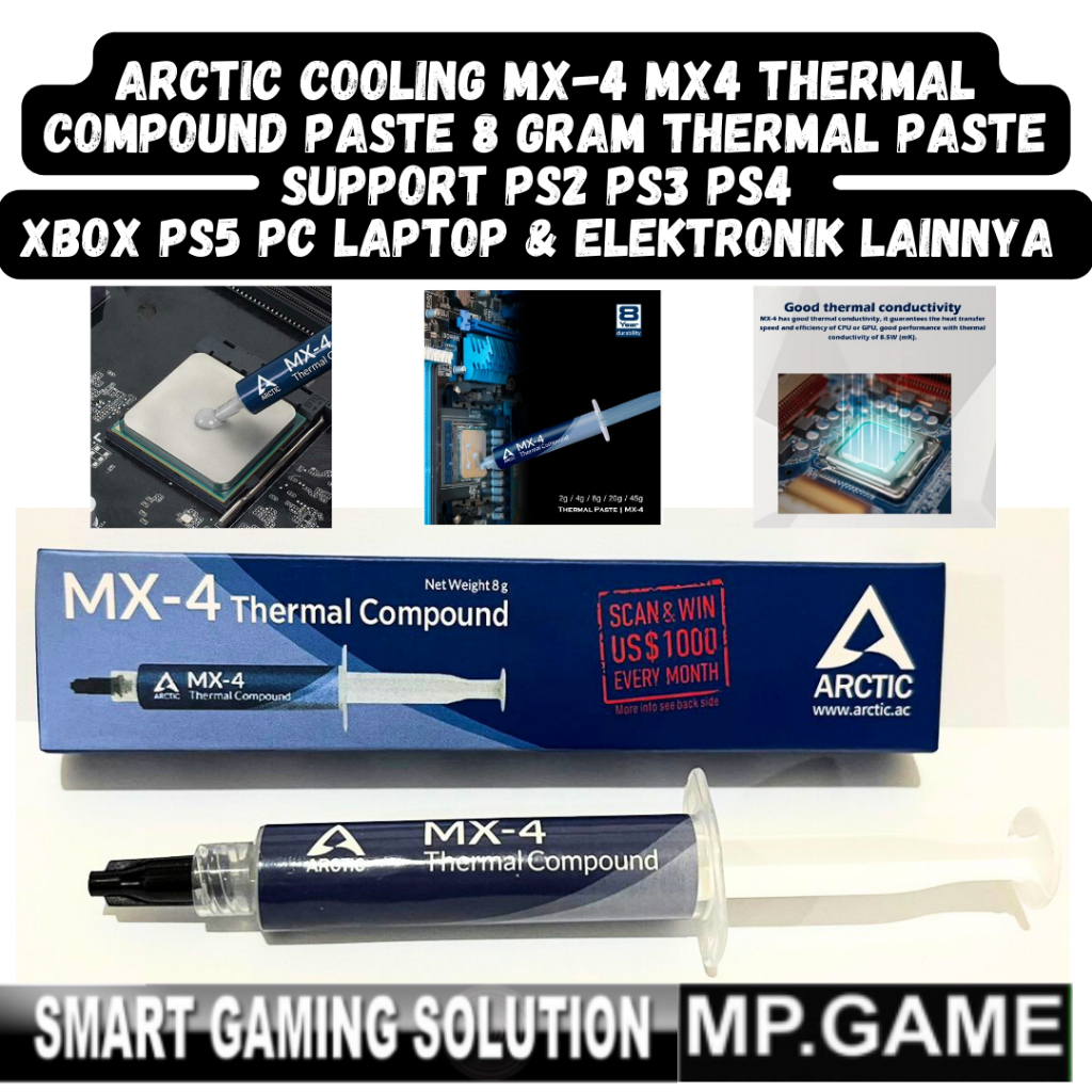 Jual Arctic Cooling MX4 MX4 Thermal Compound Paste 8 Gram Thermal