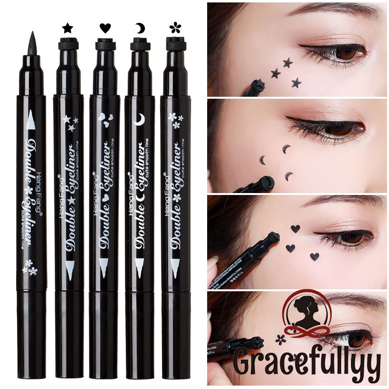 Jual [COD]Eyeliner Stamp 2 In 1 Waterproof Liquid Eyeliner Pensil