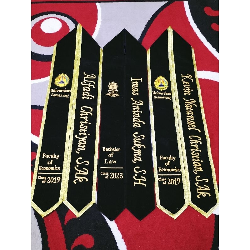 Jual SELEMPANG LEHER/SELEMPANG KALUNG WISUDA (Free Design Sebelum ...