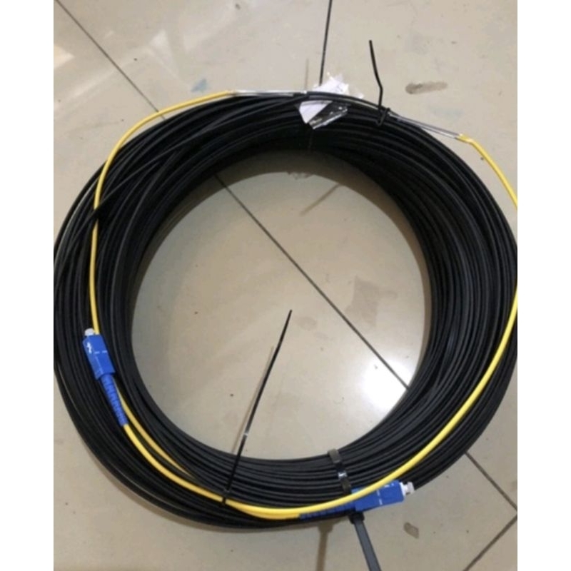 Jual Kabel FO Dropcore Fiber Optik 100 Meter 2 core 3 sling | Shopee ...