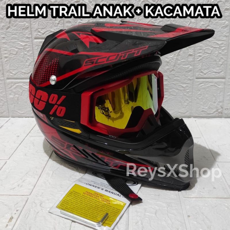 Jual HELM ANAK cross trail supermoto helm full face Shopee Indonesia