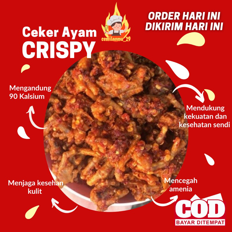 Jual Promo Ceker Ayam Crispy Pedas Kriukk Cemilan Kekinian Yang Cocok