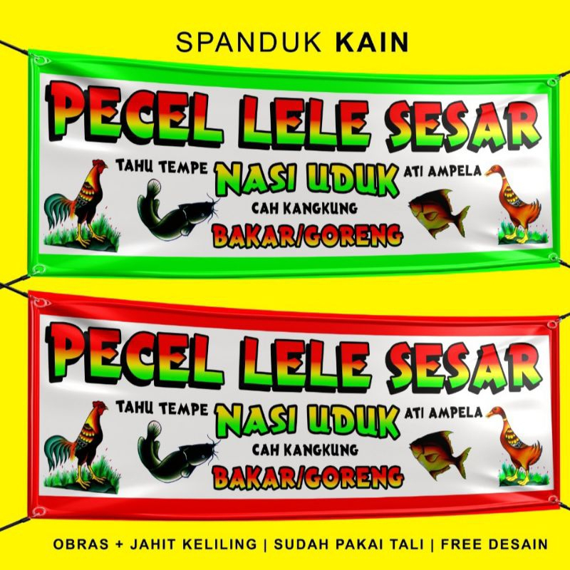 Jual Bendera Umbul Umbul Spanduk Kain Pecel Lele Pecel Ayam Spanduk