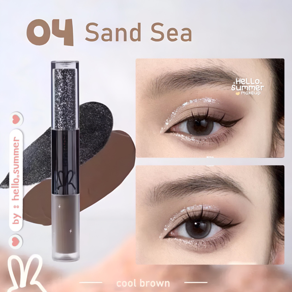 Jual CAPPUVINI Bunny Liquid Matte & Glitter Eyeshadow 2in1 Korean Eye ...