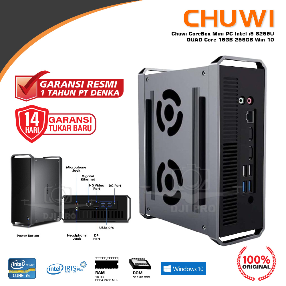 Jual Chuwi CoreBox Mini PC Intel i5 8259U QUAD Core 16GB 256GB Win