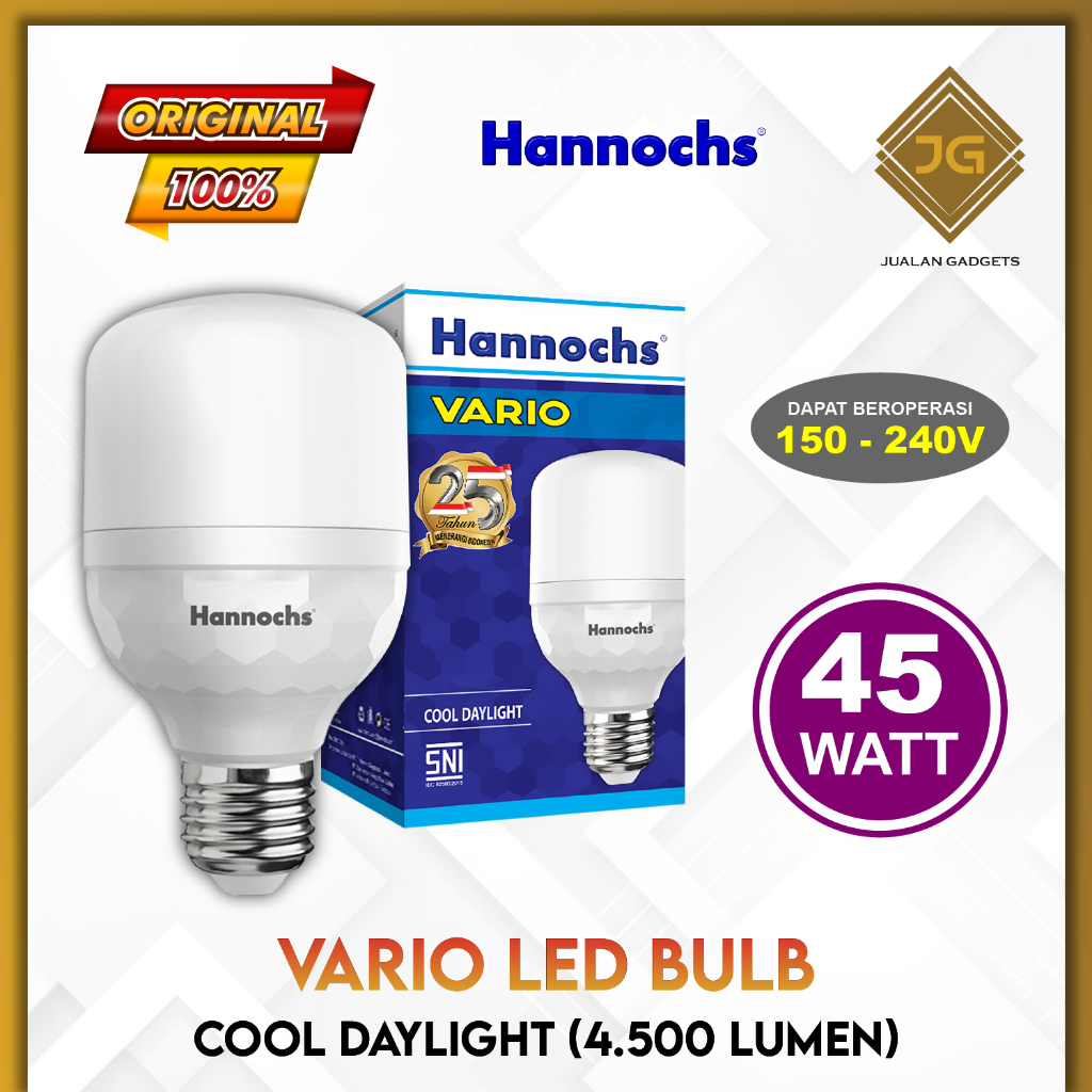 Jual Lampu LED Hannochs VARIO LED Bulb Bohlam 45 Watt | Shopee Indonesia