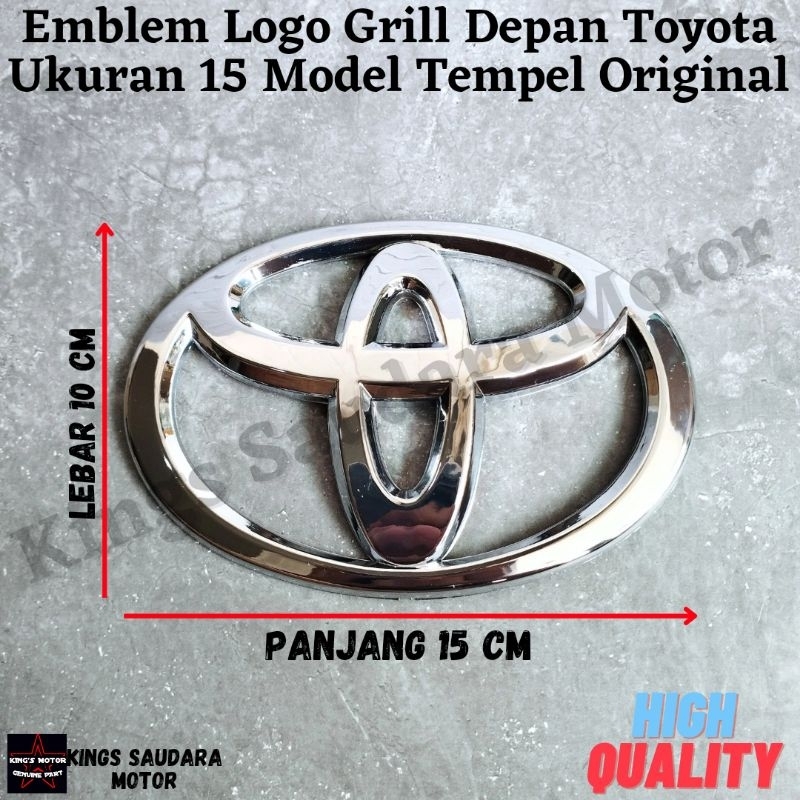 Jual Emblem Logo Grill Depan Toyota Ukuran Cm Model Tempel Original