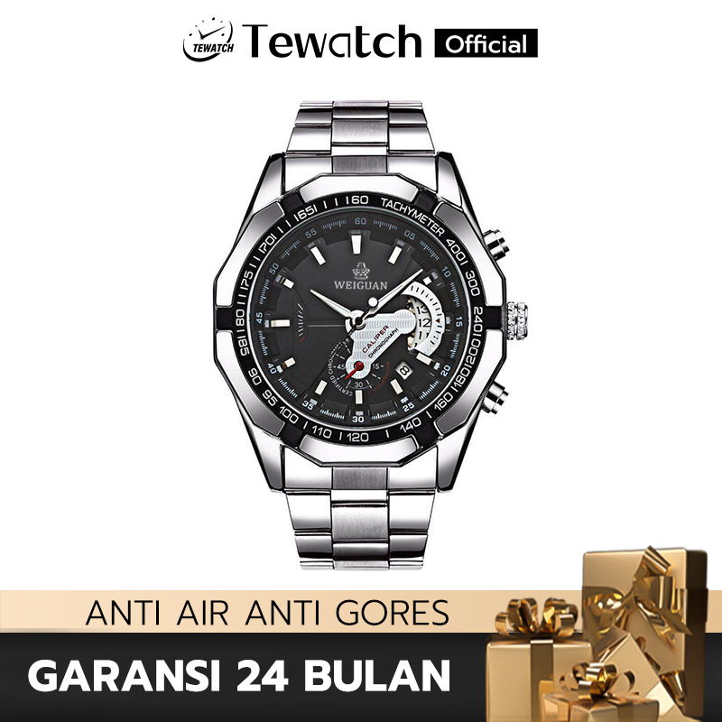 Jual Bisa Cod Cuci Gudang Jam Tangan Anti Air Anti Gores Jam Tangan Pria Stainless Steel Qw