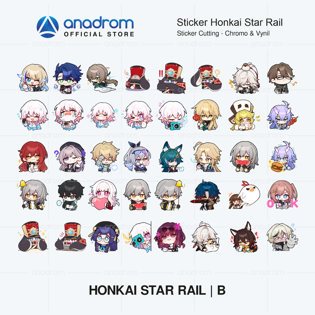 Jual Sticker Char Honkai Star Rail I Sticker Chibi Character I Anadrom ...