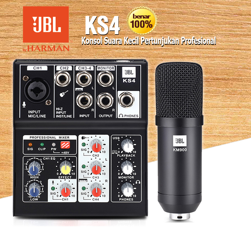 Jual JBL/original KS4 sound card,KM900 mic condenser,microphone