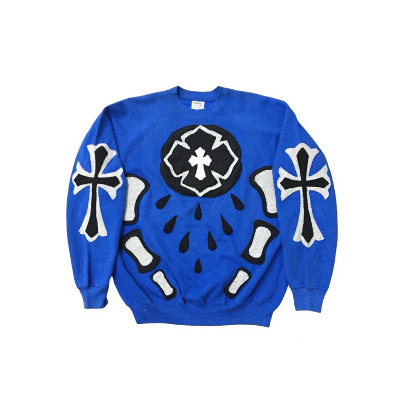 Jual 1 OF 1 CUSTOM REWORK UPCYCLE PATCHWORK CHROME HEARTS STYLE ...