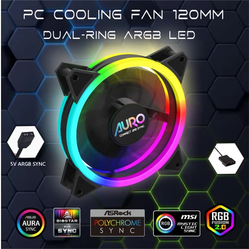 Jual PC Cooling FAN Casing 120mm ARGB Sync ASUS AURA Asrock MSI Kipas ...