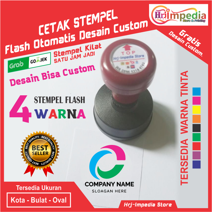 Jual Cetak Stempel Flash Custom Warna Cetak Stempel Otomatis