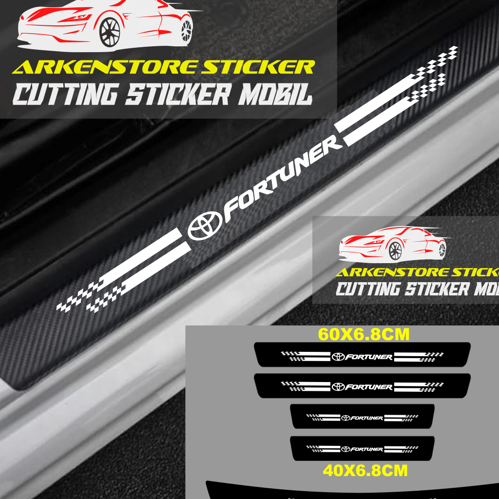 Jual Pintu Sticker Sill Plate Carbon D Mobil Fortuner Sticker Karbon D Pelindung Pijakan