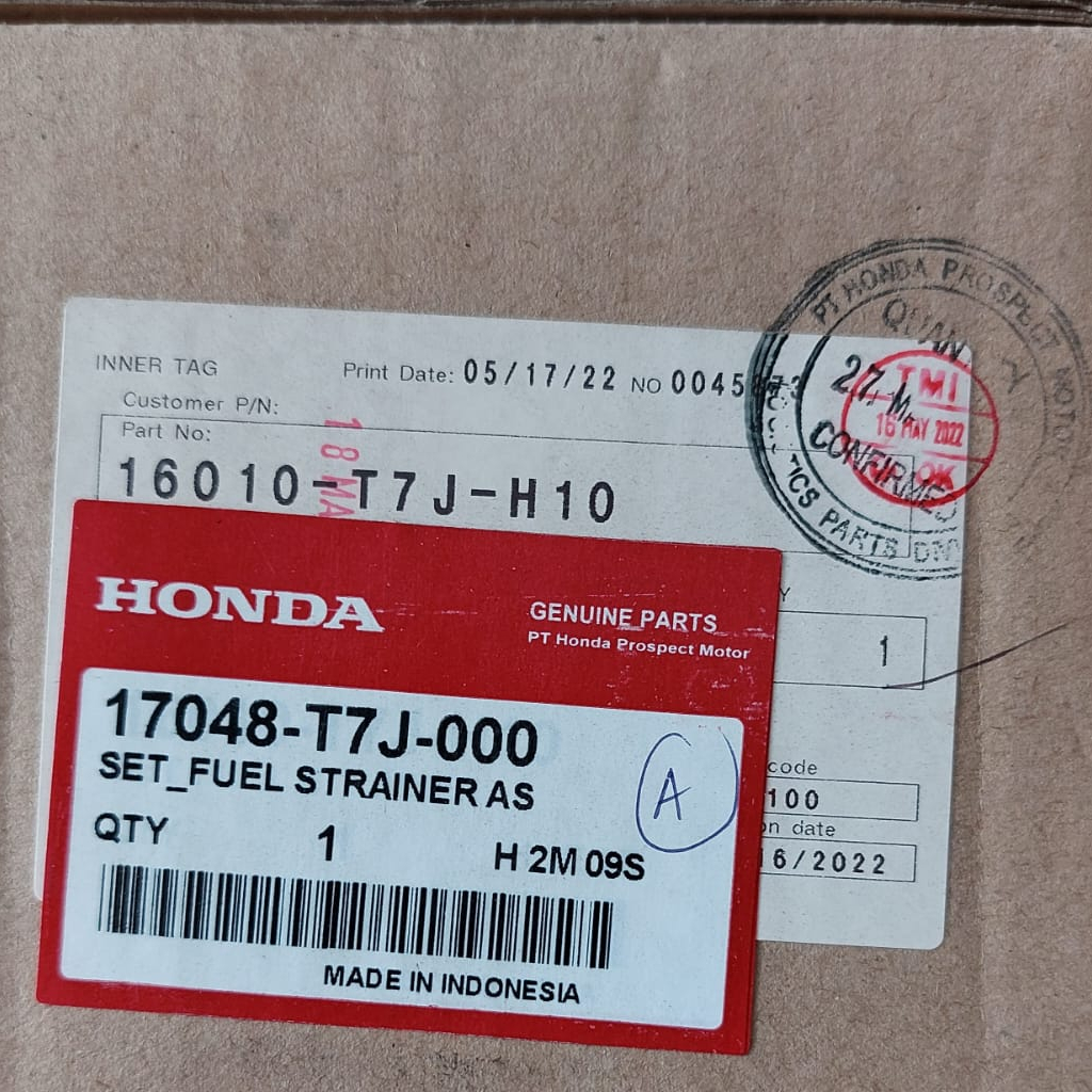 Jual Strainer set, fuel, filter bensin Honda HRV. Original 17048T7J