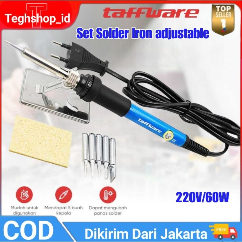 Jual Solder Taffware Soldering Bisa COD Iron Adjustable Temperature 60W