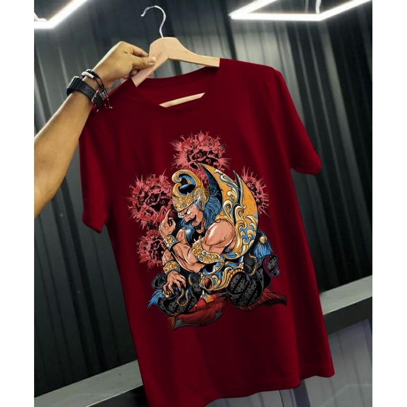 Jual Kaos Wayang Gatot Kaca Motif Digital Print Terbaru T Shirt Kaos