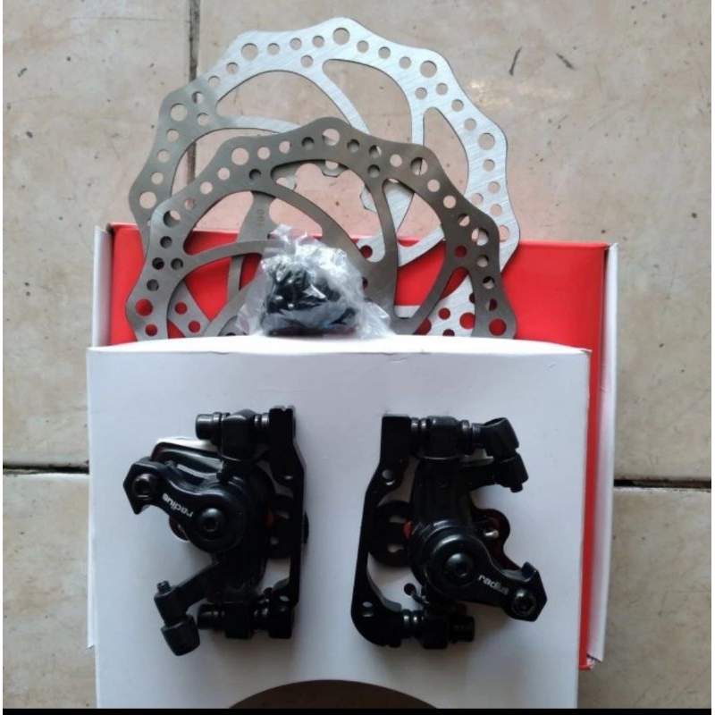 Jual rem discbrake disc brake set kaliper caliper cakram sepeda mekanik