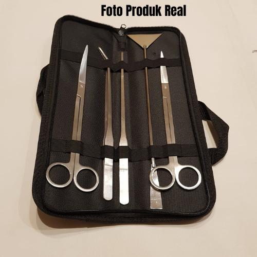 Jual 5 in 1 tool set aquascape aquarium gunting lurus bengkok pinset ...