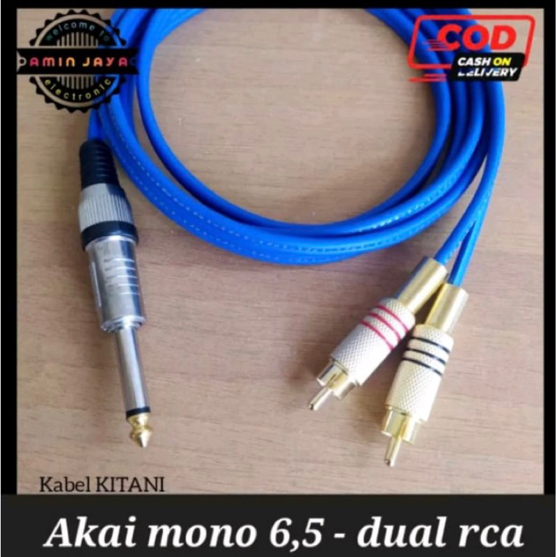 Jual Kabel Jack Akai Mono To Dual Rca Shopee Indonesia