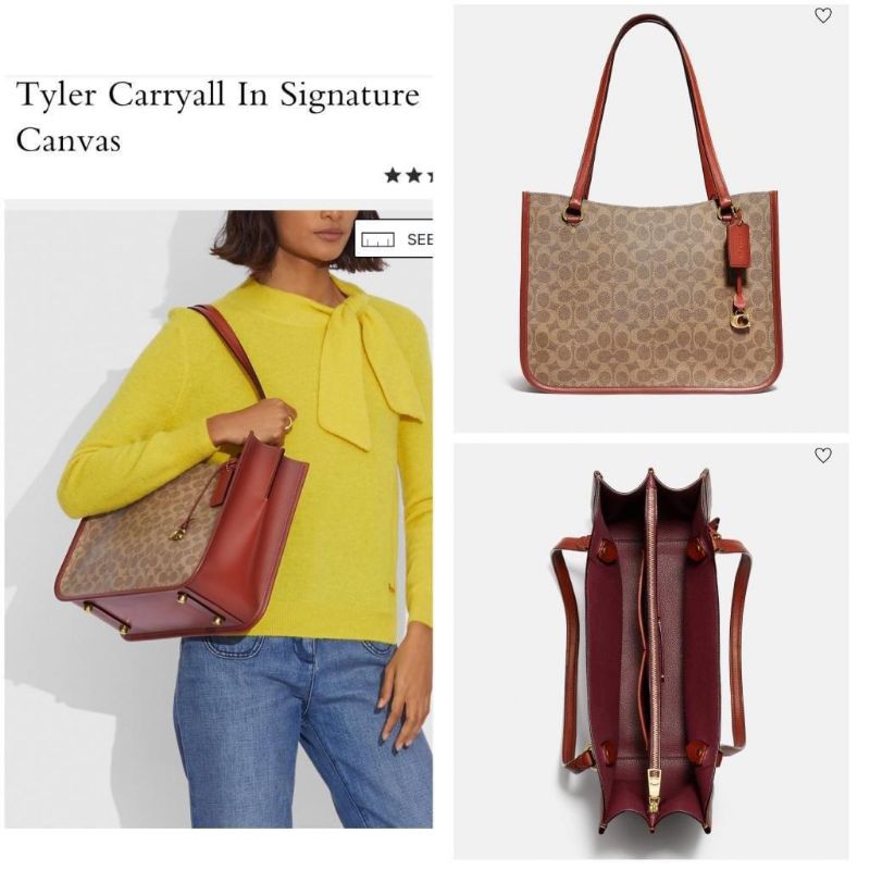 Jual Coach C2591 Tyler Carryall In Signature Canvas Tan Rust (35x13x26 ...