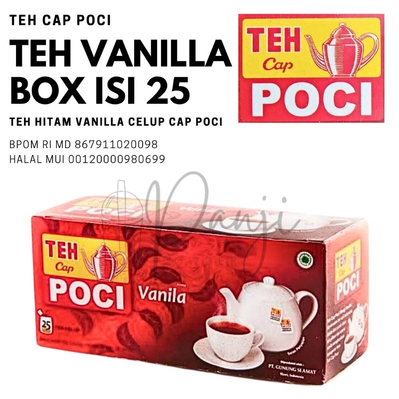 Jual Teh Poci Celup Isi 25 Teh Poci Hitam Celup Isi 25 Aroma Vanilla Teh Cap Poci Rasa Vanilla 2609