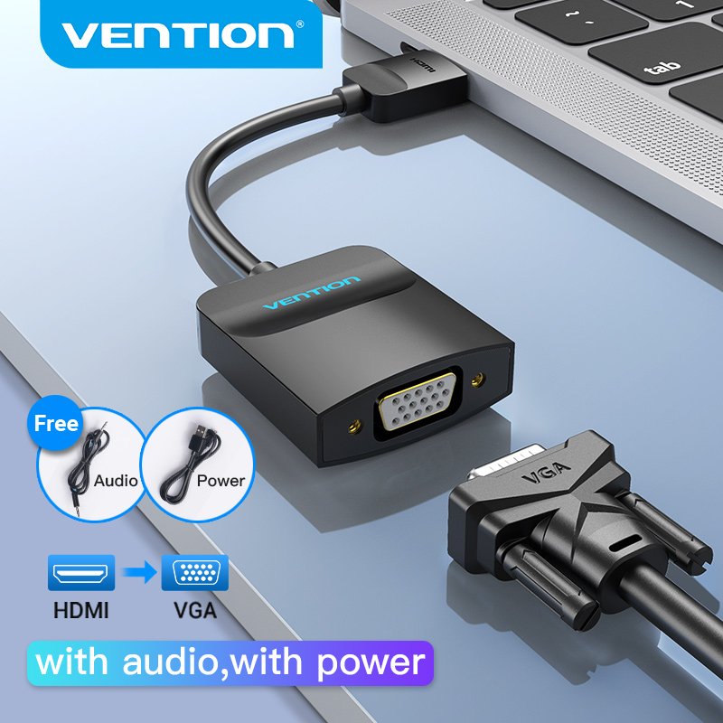 Jual Vention Converter Hdmi To Vga With Audio And Power Port Kabel