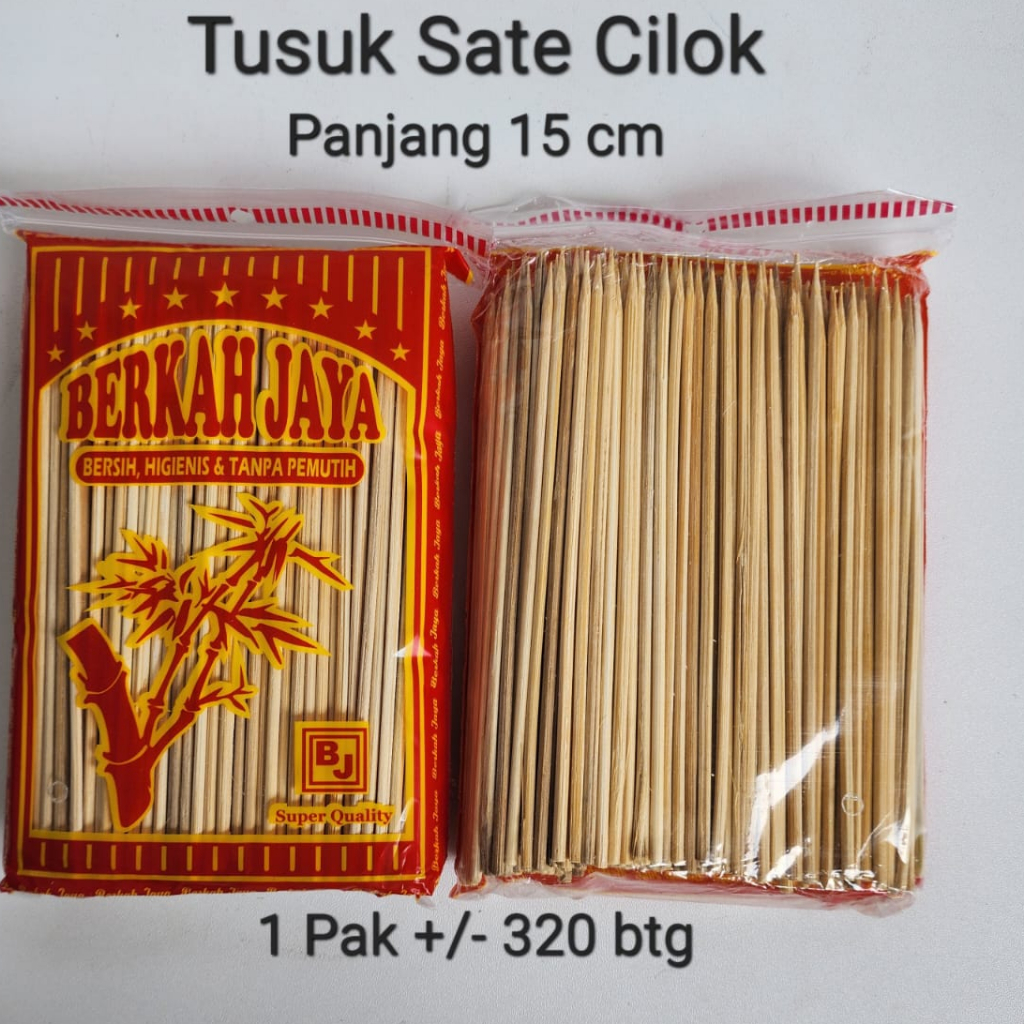 Jual Tusuk Sate Cilok Bambu Panjang 15cm L Tusuk Bambo Tusuk Ayam Sosis