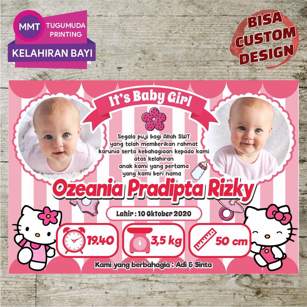 Jual Cetak Spanduk|Banner|MMT - KELAHIRAN BAYI-ANAK PEREMPUAN-SYUKURAN