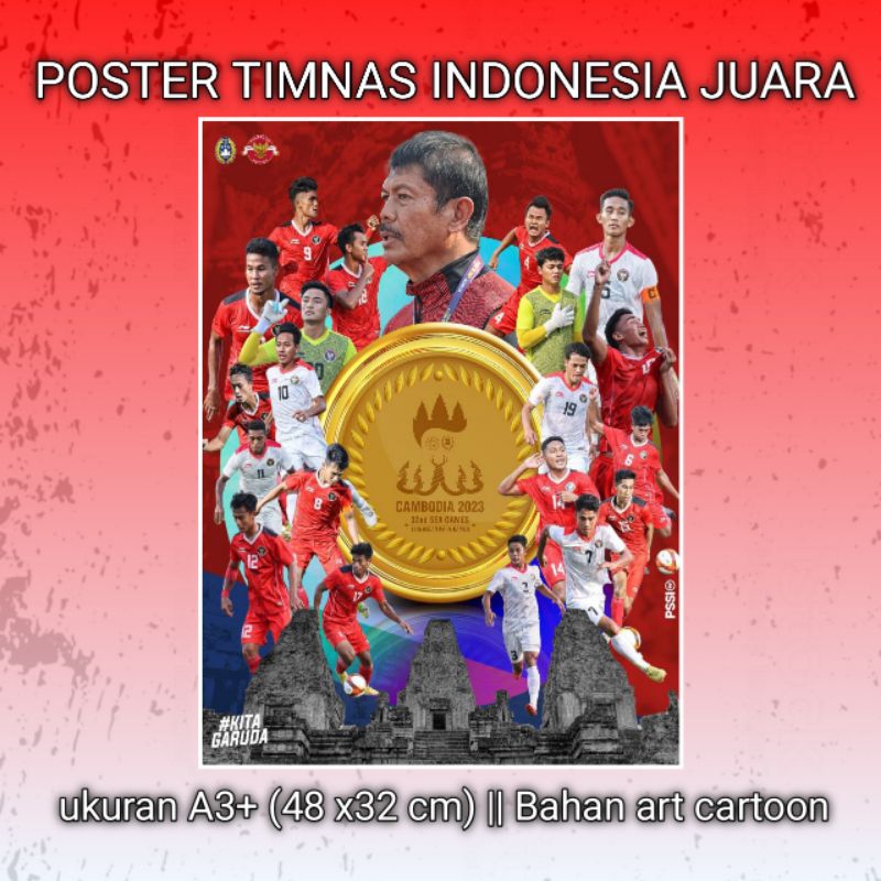 Jual Poster Timnas Indonesia Juara Shopee Indonesia