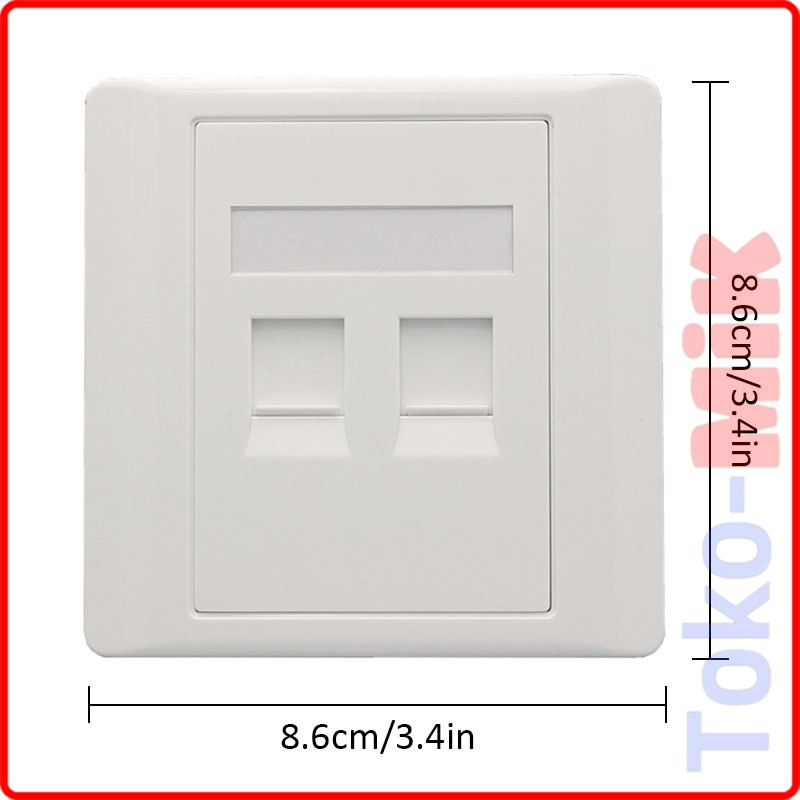 Jual Konektor RJ45 LAN RJ11 Telepon Wall Socket Tembok FacePlate Inbow ...