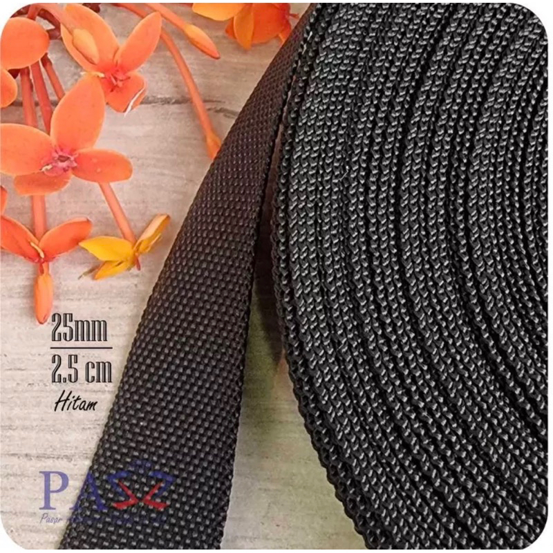 Jual Tali Webbing Pelipit / Bisban / PCR 2,5 cm 36 Yard/rol | Shopee ...