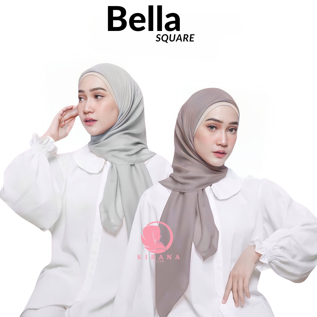 Sell Kerudung Segiempat Medium Grey Square-hijab