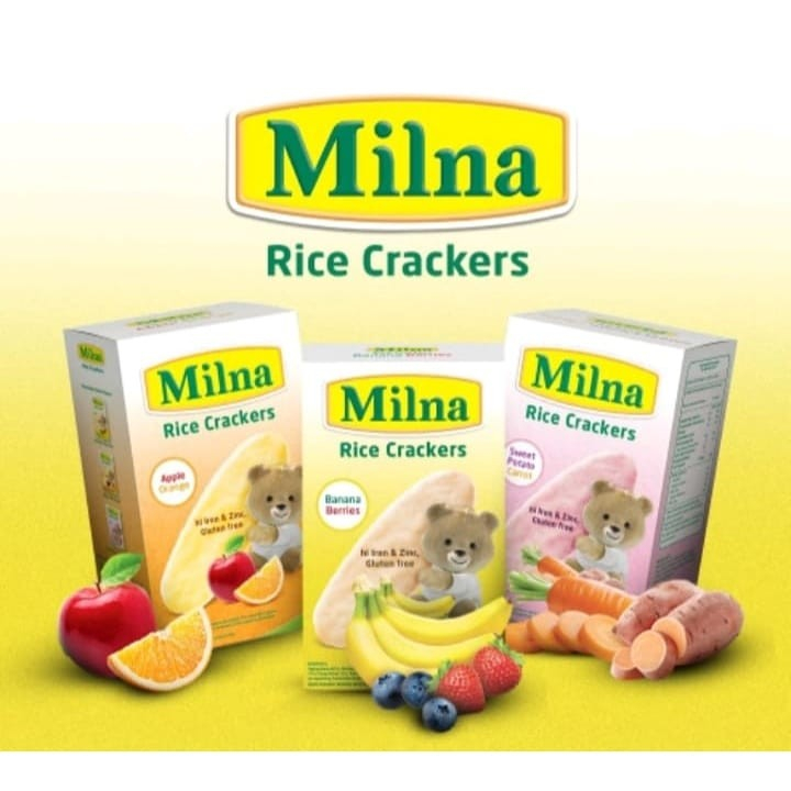 Jual Milna Biscuit Milna Rice Cracker 20 gr Snack Milna Crackers ...